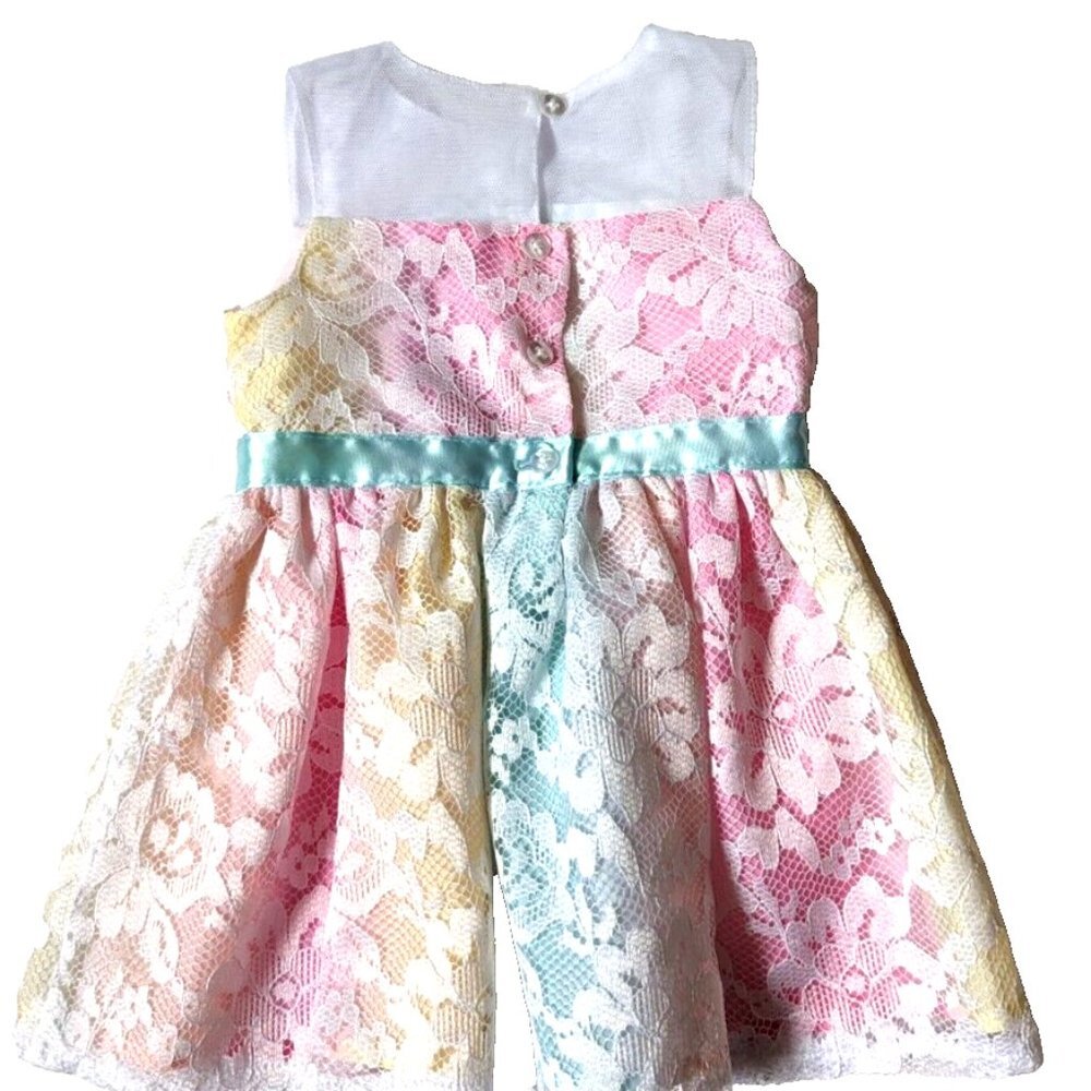 Baby Girls George Lace Dress Robe George pour petites filles Colorful 6-… - Picture 6 of 7